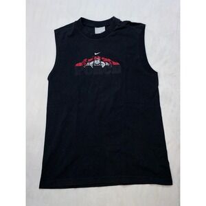 Vintage Nike Force Sleeveless Tank Top Black Red Graphic Basketball Boys M 10-12